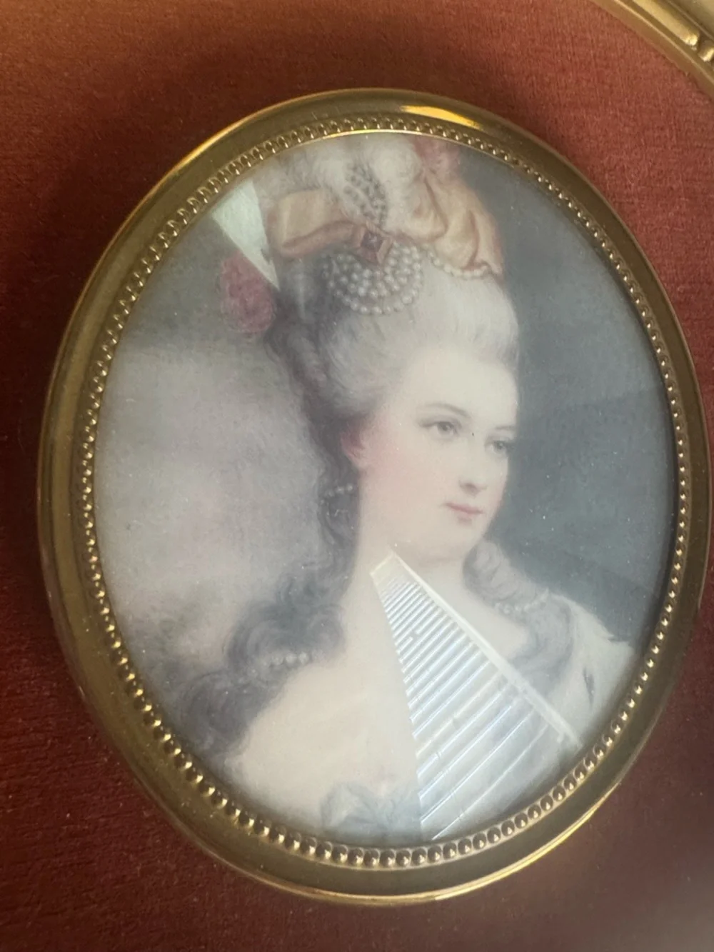 Vintage Cameo Creation Lady Hamilton or Elizabeth by George Romney Reproduction